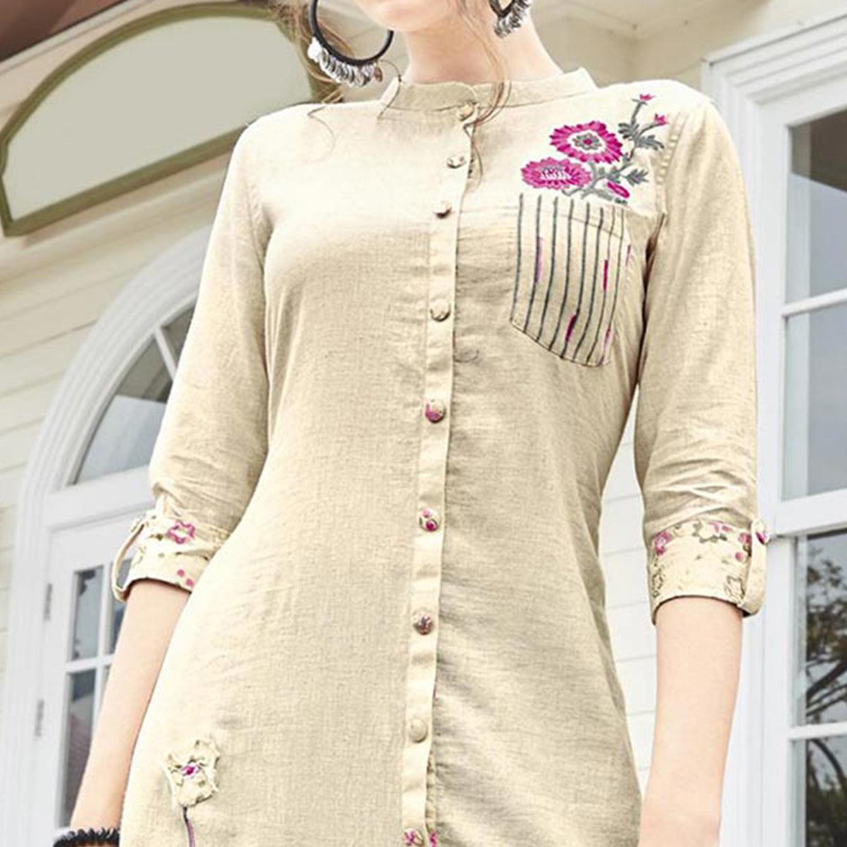 khadi cotton designer stripes kurtis collection wholesaler | Ethnic Export  | Cotton kurti designs, Fancy kurti, Kurta designs